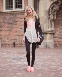 OUTFIT: Neon, Sheer and Black