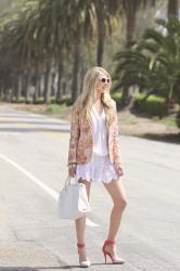 Sunny in the Sunshine State: Floral Tweed & White Lace