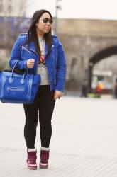 Celine Cobalt blue and Isabel Marant sneakers 