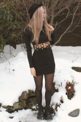 heart cut out bodycon dress