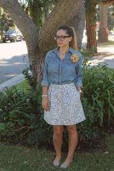 Outfit Post: Brocade + Chambray