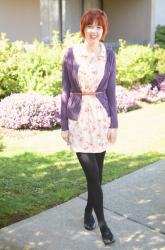 Purple cardigan