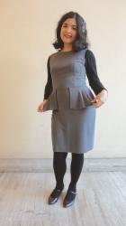 Grey and peplum