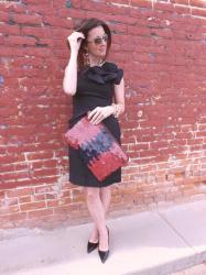 VK Collection Mira Earrings & J.Crew Paillette Clutch