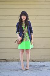 5 Ways To Wear A Neon Green Dress :: THREE Office Girl 