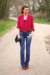 Vintage Polka Dots & Classic Denim