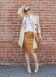 Camel Skirt, Caramel Bag