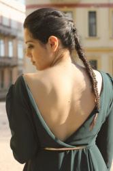 with my new coco fashion green dress