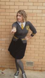 Amanda vs The Hogwarts Uniform