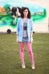 Blue Blazer, Pink Tights, Farm Professional