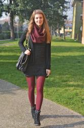 Outfit: Bordeaux tights