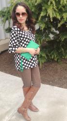 Polka Dots with a Pop of Green