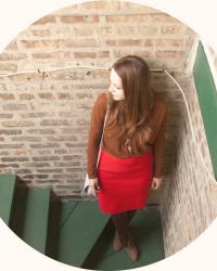 dotty, red again, and green stairs