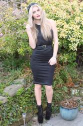 black backless bodycon 