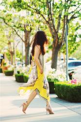 Summer Night Out with Maxi Dress + Buckle Sandals