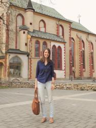 dotted blouse from H&M and new flats