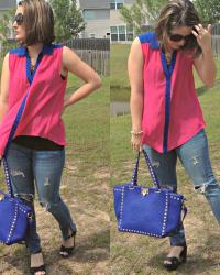 Color Blocking: Pink, Blue (and Black)