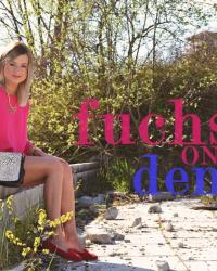 fuchsia on denim
