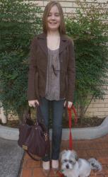 Casual Friday: Jeans, Printed Top, Marc Jacobs Fran | Cotton On Polka Dot Dress, Chloe Ethel Bag