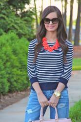 Stripes + Coral