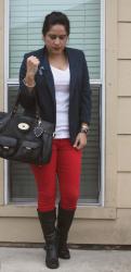 Kourtney Kardashian Inspired Outfit:Red and Blue