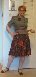 Slanted Buttons and Swooshy Skirt