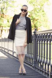 white mesh skirt