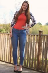Floral Cardigan & Heels