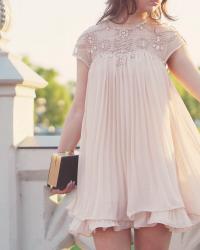 WEDDING OUTFIT part.1 | apricot chiffon dress  |stylizacja na wesele