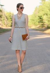 My new favorite stripe ponte dress