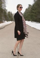 Dressed up - a strapless dress with my favorite overcoat