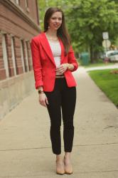 Bright Red Blazer