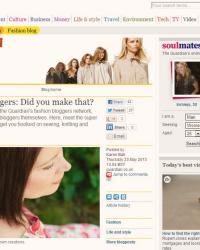 Guardian fashion blog bitten by the stitching bug!