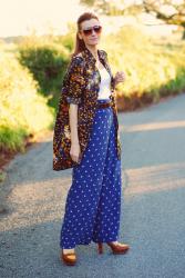 Layering Mixed Patterns: A Boyfriend Shirt & Palazzo Pants