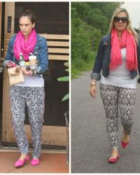 Hollywood to Housewife: Printed Pants and Pink Shoes!