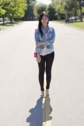 Faded denim