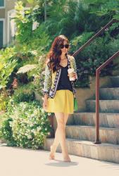 Africa Jacket and Yellow Full Skirt