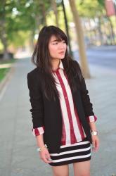 5 Ways To Wear A Prison Stripe Blouse :: THREE Office Girl 