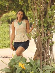 Fashion how to wear brocade peplum street style 