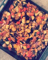 My Recipe: Halloumi With Roasted Vegetables 