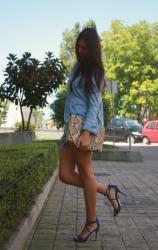 BLUE DENIM SKY AND A CLUTCH
