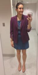 Quickie OOTD:  Purple Blazer, Take Two