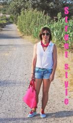 Street Style: Symple look/pink complements