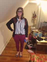 striped chambray, closeted chaos 