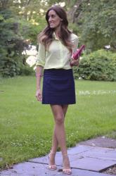 Lime Green, Navy, And Pink