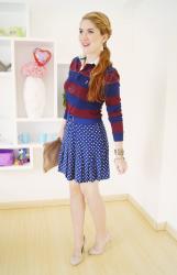 {Outfit}: Mixing patterns and looking Preppy
