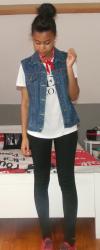 Sleeverless denim jacket