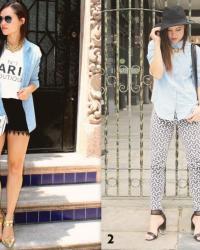 Same denim shirt, different outfit!