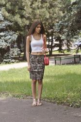 Pencil lace skirt!