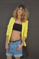 Yellow Blazer & Oversized Shorts